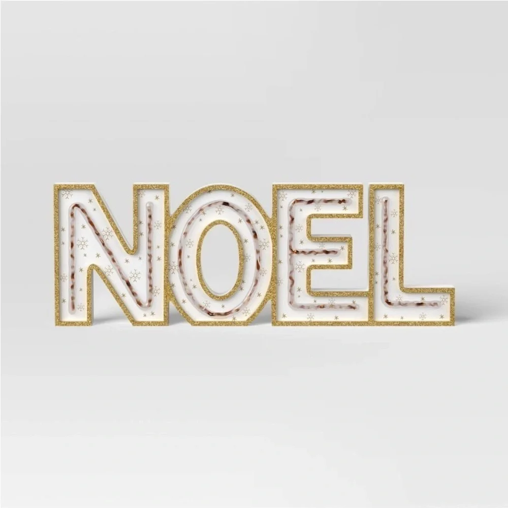 Lit LED 'Noel' Christmas Tabletop Sign - Wondershopтм
